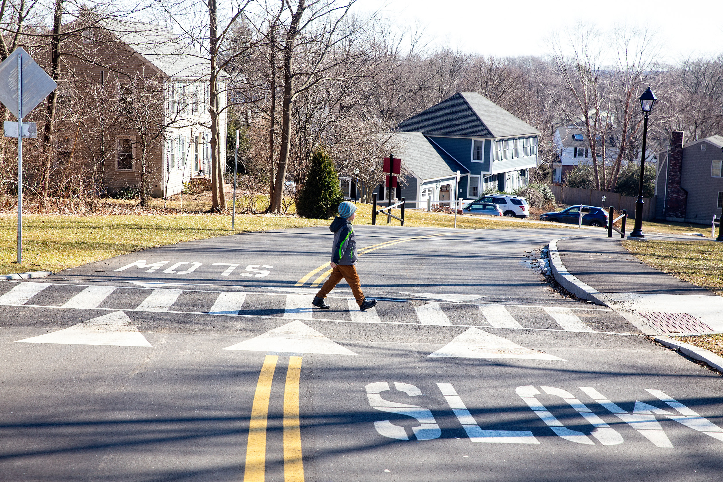 pedestrian crossing street